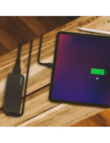 Cargador 65W PD3.0 1XUSB-C 1.8M, Negro