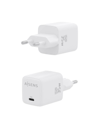 Cargador GaN 35W, 1xUSB-C PD3.0 QC4.0, Blanco