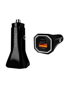 Cargador de Coche 38W,1XUSB-C PD3.0 20W,1XUSB-A QC3.0 18W, Negro