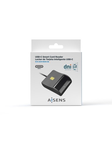 Lector De Tarjeta Inteligente DNI, USB-C, Negro