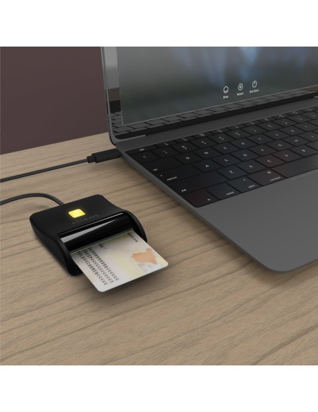 Lector De Tarjeta Inteligente DNI, USB-C, Negro