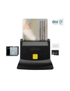 Lector De Tarjeta Dni Con Lector De Tarjetas SIM, SD, Micro SD, MMC, RS-MMC, MMC Micro, USB-C, Negro 2