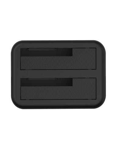 Estacion De Docking De Doble Bahia ASDS-D01B SATA 2.5/3.5 A USB 3.0/3.1 Gen1, Clone, Negra