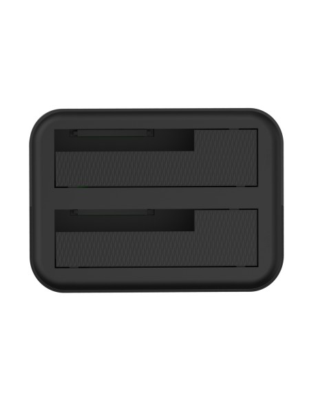 Estacion De Docking De Doble Bahia ASDS-D01B SATA 2.5/3.5 A USB 3.0/3.1 Gen1, Clone, Negra