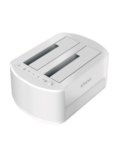 Estacion de Docking de Doble Bahia ASDS-D02W SATA 2.5/3.5 a USB 3.0/3.1 Gen1, Clone, Blanca
