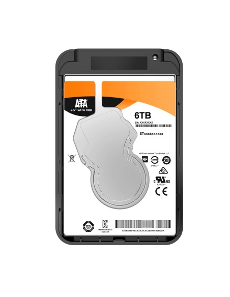 Caja Externa 2,5? 9.5mm SATA a USB3.0/USB3.1 Gen1, Negra