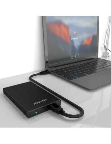Caja Externa 2,5? ASE-2523B 9.5MM SATA a USB 3.0/USB3.1 GEN1, Negra