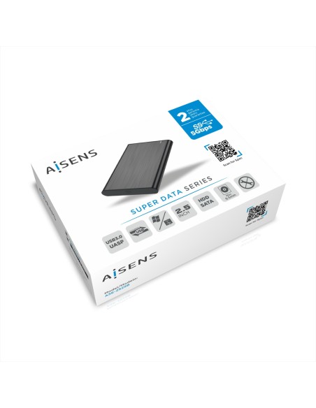 Caja Externa 2,5" ASE-2525B 9.5mm SATA a USB 3.0/USB3.1 Gen1, Negra