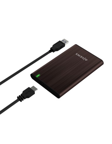Caja Externa 2.5" ASE-2525BWN 9.5 mm SATA A USB 3.0/USB 3.1 Gen1, Marron