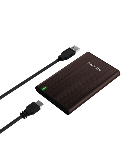 Caja Externa 2.5" ASE-2525BWN 9.5 mm SATA A USB 3.0/USB 3.1 Gen1, Marron