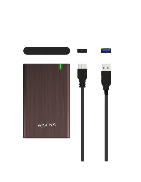 Caja Externa 2.5" ASE-2525BWN 9.5 mm SATA A USB 3.0/USB 3.1 Gen1, Marron