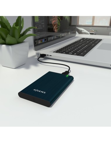 Caja Externa 2.5" ASE-2525PB 9.5 mm SATA A USB 3.0/USB 3.1 Gen1, Azul Pacifico