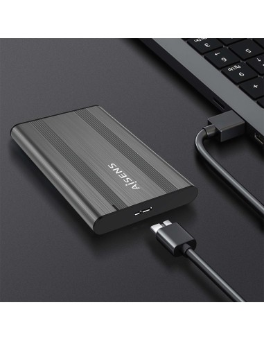 Caja Externa 2,5? 9.5mm SATA a USB 3.0/USB3.1 Gen1, Gris