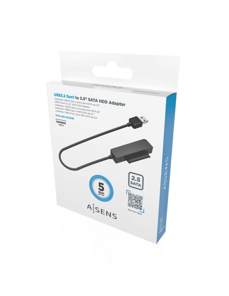 Adaptador SATA a USB-A USB3.0/USB3.1 Gen1 para Discos Duros 2.5?, Negro