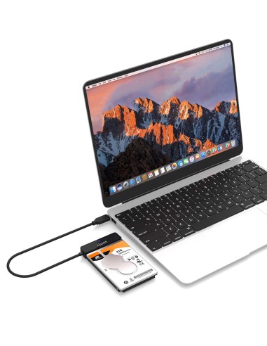 Adaptador SATA a USB-C USB3.0/USB3.1 Gen1 para Discos Duros 2.5?, Negro