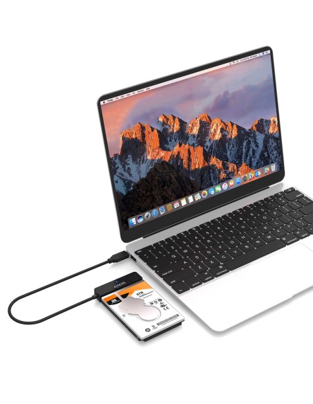 Adaptador SATA a USB-C USB3.0/USB3.1 Gen1 para Discos Duros 2.5?, Negro