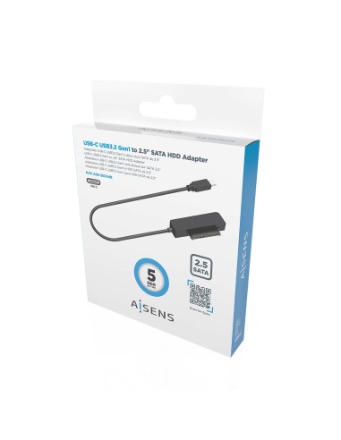 Adaptador SATA a USB-C USB3.0/USB3.1 Gen1 para Discos Duros 2.5?, Negro