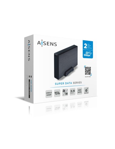 Caja externa 3,5" ASE-3530B SATA a USB 3.0/USB 3.1 Gen1, Negra