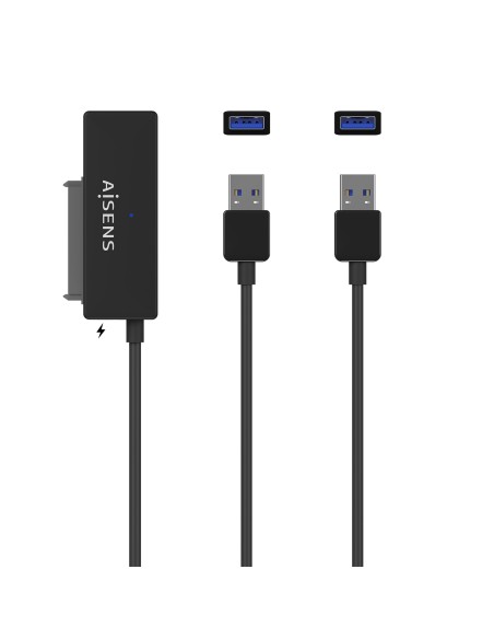 Adaptador ASE-35A01B SATA a USB-A USB 3.0/USB3.1 GEN1 para Discos Duros 2.5? y 3.5? con Alimentador, Negro