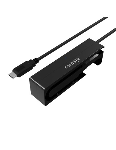 Adaptador ASE-35C02B SATA a USB-C USB 3.0/USB3.1 GEN1 para Discos Duros 2.5" y 3.5" con Alimentador, Negro