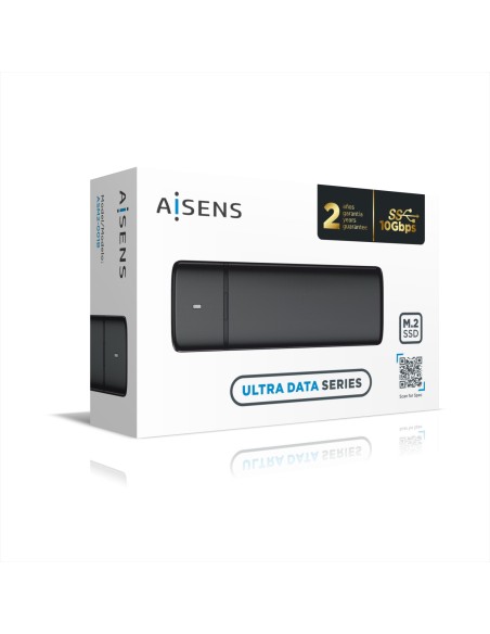 Caja Externa M.2 (NGFF) ASM2-001B SATA/NVME a USB3.1/USB3.2 Gen2, Negra