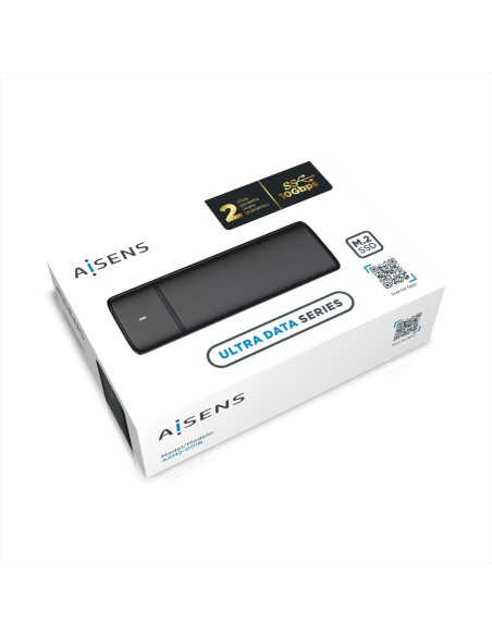 Caja Externa M.2 (NGFF) ASM2-001B SATA/NVME a USB3.1/USB3.2 Gen2, Negra