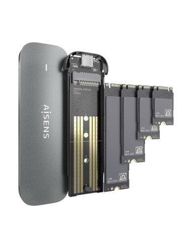 Caja Externa M.2 (NGFF) ASM2-006GRY SATA a USB3.1 Gen1, Gris
