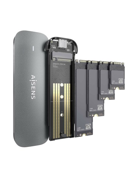Caja Externa M.2 (NGFF) ASM2-006GRY SATA a USB3.1 Gen1, Gris