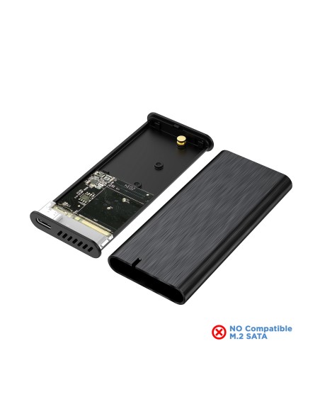Caja Externa M.2 (NGFF) ASM2-008B NVMe a USB3.2 Gen2, Negra