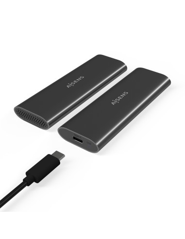 ASM2-015GR caja para disco duro externo Caja externa para unidad de estado sólido (SSD) Gris M.2