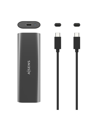 ASM2-015GR caja para disco duro externo Caja externa para unidad de estado sólido (SSD) Gris M.2