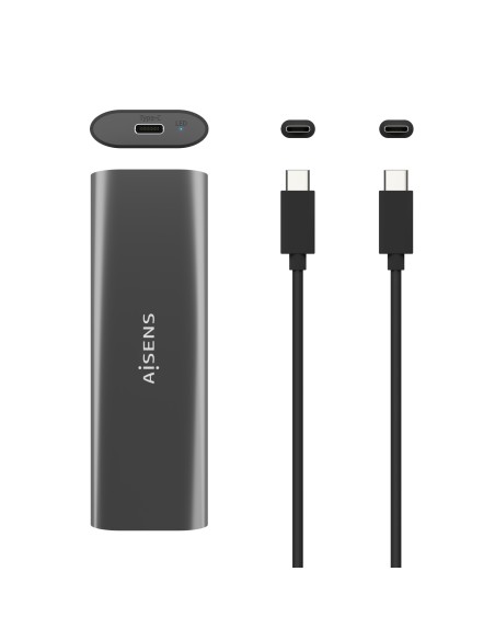 ASM2-015GR caja para disco duro externo Caja externa para unidad de estado sólido (SSD) Gris M.2