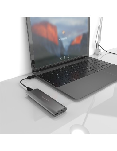 ASM2-015GR caja para disco duro externo Caja externa para unidad de estado sólido (SSD) Gris M.2
