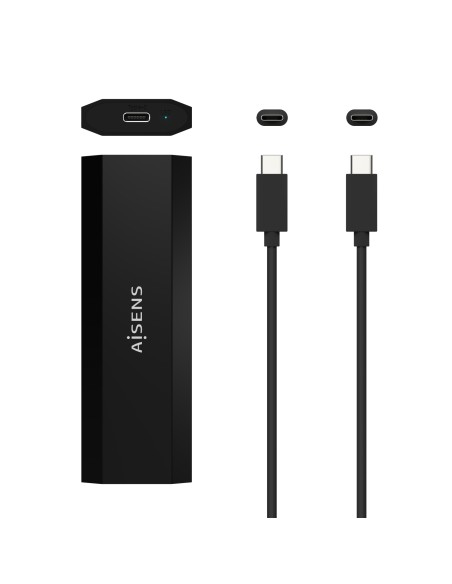 Caja Externa M.2 (NGFF) ASM2-017B SATA/NVMe a Usb3.1 Gen2, Negra