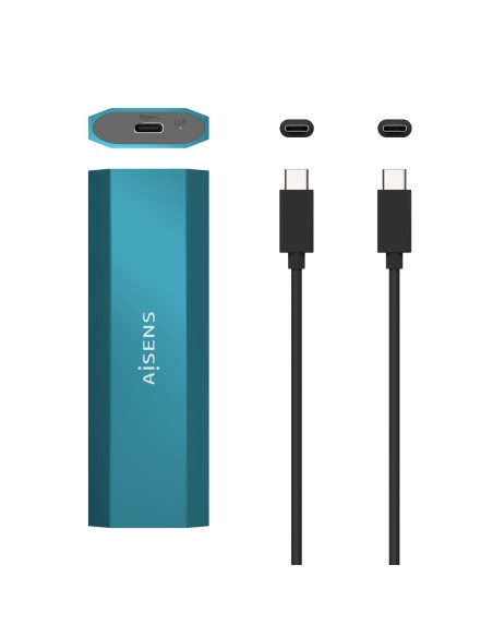 Caja Externa M.2 (NGFF) ASM2-019BLU SATA/NVMe a Usb3.1 Gen2, Azul