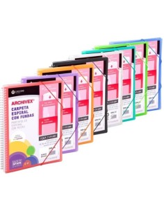 C 8 CARPETA 30 FUNDAS CANGURO A4 ARCHIVEX STAR SURTIDOS