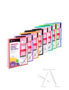 C 8 CARPETA 50 FUNDAS CANGURO A4 ARCHIVEX STAR SURTIDOS