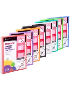 C 8 CARPETA 60 FUNDAS CANGURO A4 ARCHIVEX STAR SURTIDOS