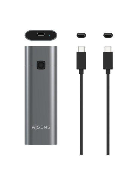 Caja Externa M.2 (NGFF) ASM2-021GR NVMe a USB3.2 GEN2, Gris