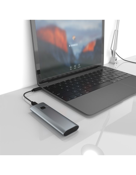 Caja Externa M.2 (NGFF) ASM2-021GR NVMe a USB3.2 GEN2, Gris