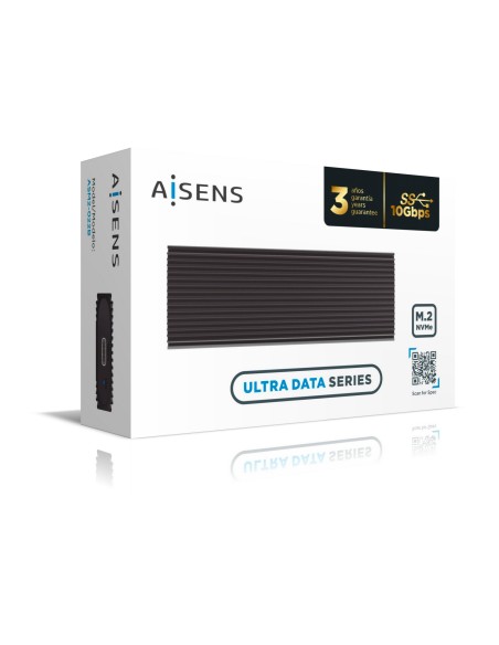 Caja Externa M.2 (NGFF) ASM2-022B NVMe A USB3.2 Gen2, Negra