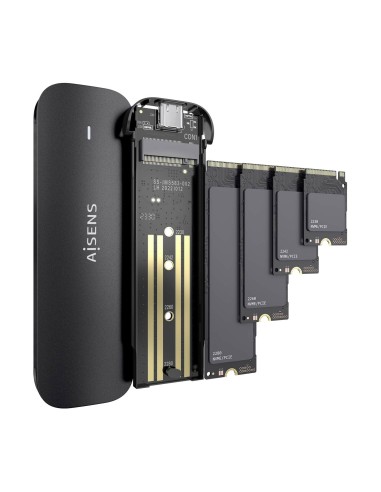 Caja Externa M.2 (NGFF) ASM2-024B NVMe a USB3.2 Gen2, Negra