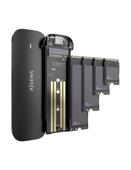 Caja Externa M.2 (NGFF) ASM2-024B NVMe a USB3.2 Gen2, Negra
