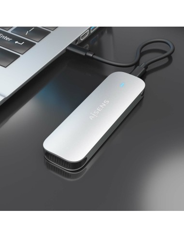 Caja Externa M.2 (NGFF) ASM2-025SL NVMe a USB3.2 Gen2, Plata