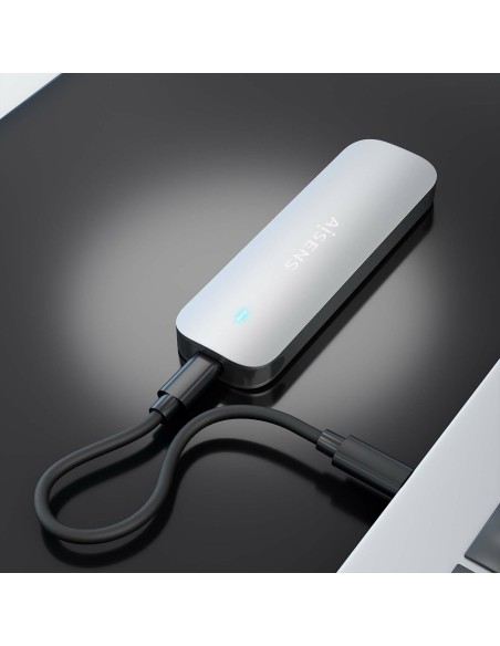 Caja Externa M.2 (NGFF) ASM2-025SL NVMe a USB3.2 Gen2, Plata