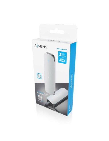 Caja Externa M.2 (NGFF) ASM2-025SL NVMe a USB3.2 Gen2, Plata