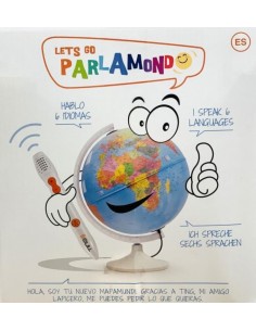 Esfera parlamondo 30 cm interactiva luminosa fisico politico