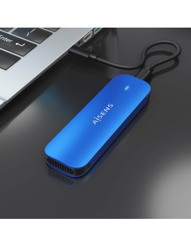 ASM2-026BLU caja para disco duro externo Caja externa para unidad de estado sólido (SSD) Azul M.2