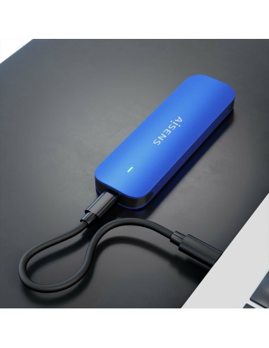 ASM2-026BLU caja para disco duro externo Caja externa para unidad de estado sólido (SSD) Azul M.2