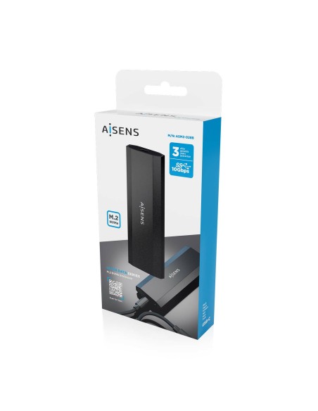 Caja Externa M.2 (NGFF) ASM2-028B NVMe a USB3.2 Gen2, Negra